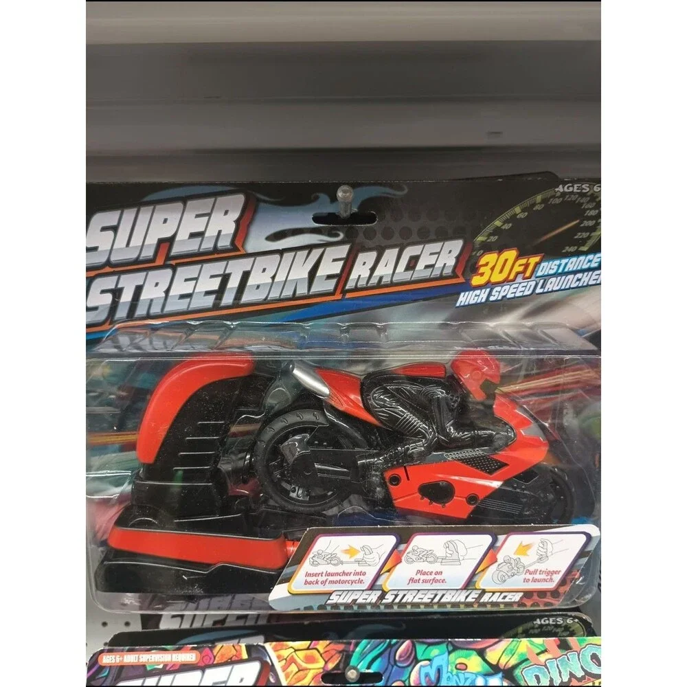 Red Launcher Motorcycle Toy